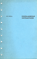 Miscellaneous Instructions cover