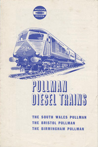 Pullman Diesel Trains timetable cover