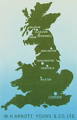 UK map with Arnott Young locations