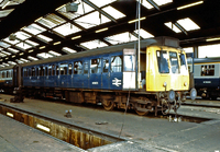 Class 115 DMU at Bletchley depot