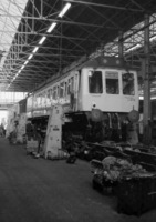 Class 117 DMU at Swindon Works