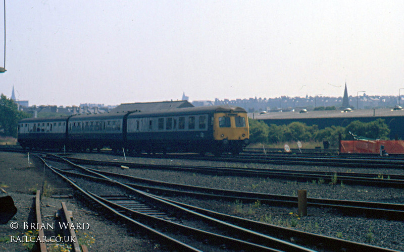 Class 120 DMU at Haymarket depot