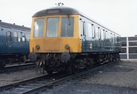 Class 122 DMU at Haymarket depot