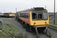 Class 107 DMU at Ayr depot