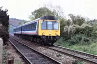 Class 117 DMU at Hole Hill Crossing