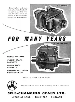 Advert with 2 views of different gearboxes