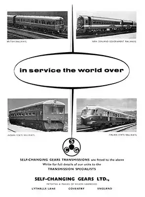 Advert with 4 views of different Railcars