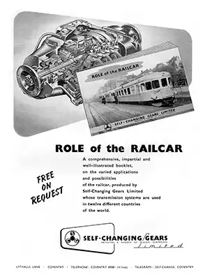 Advert with cut-away gearbox and booklet