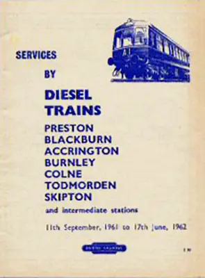 September 1961 Preston - Todmorden - Skipton timetable cover