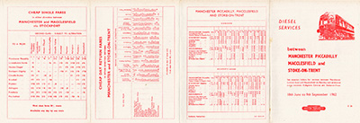 Summer 1962 Manchester - Leeds timetable outside