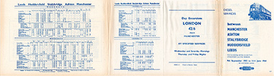 September 1963 Manchester - Leeds timetable outside