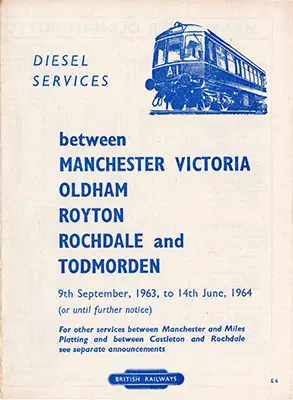September 1963 Todmorden timetable cover
