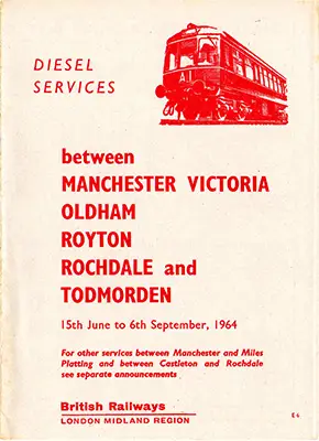 Summer 1964 Todmorden timetable cover