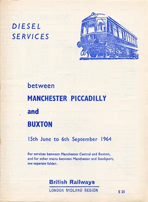 Manchester - Buxton September 1963 timetable cover