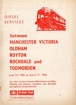 Summer 1965 Todmorden timetable cover