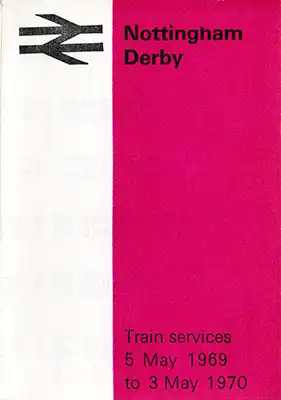 May 1969 Nottingham - Derby timetable cover