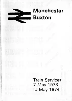 Manchester - Buxton May 1973 timetable cover