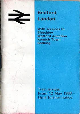 May 1980 Bedford - London timetable cover