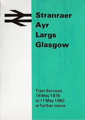 May 1979 Stranraer - Ayr - Largs - Glasgow timetable front