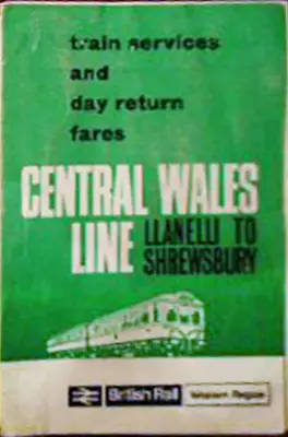 front of 1966 Central Wales Line timetable