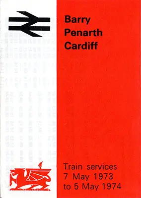 Barry - Penarth - Cardiff May 1973 timetable front