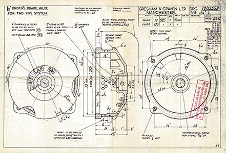 Valve top drawing