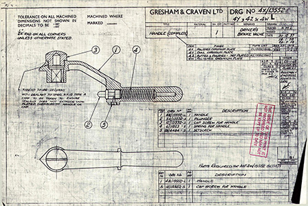 Brake handle drawing