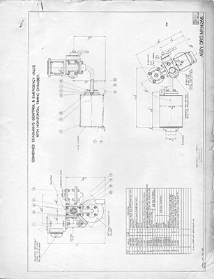 Deadman's Control with horizontal timing chamber drawing