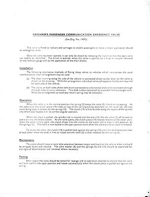 Sub-Assemblies Pass Comm Valve description