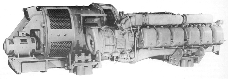 Engine with generator