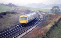 Class 101 DMU at between Castlecary and Dullatur