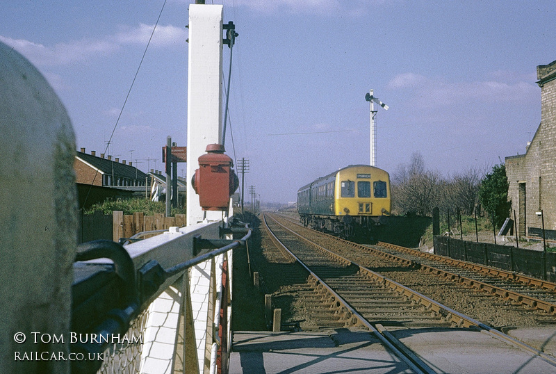 Class 101 DMU at Cherry Hinton Crossing