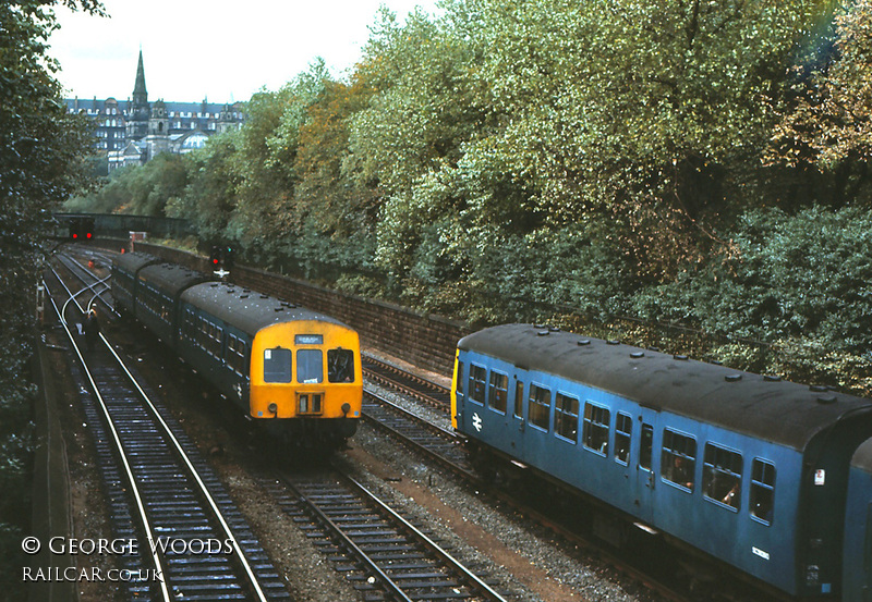 Class 101 DMU at Princes Street Gardens