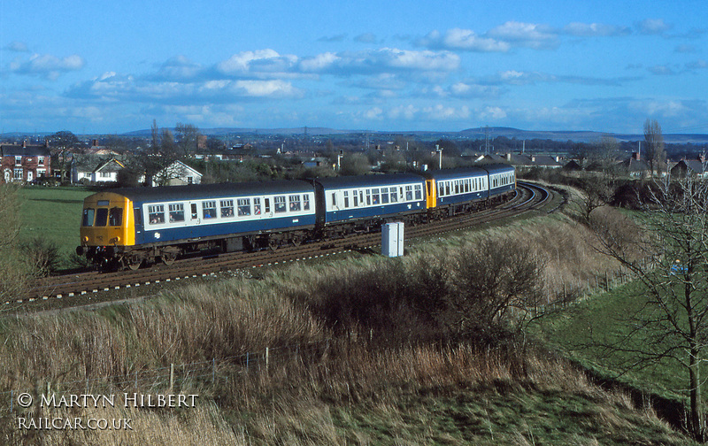 Class 101 DMU at Farington Curve