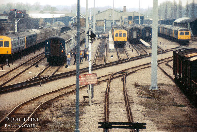 Class 101 DMU at Cambridge depot