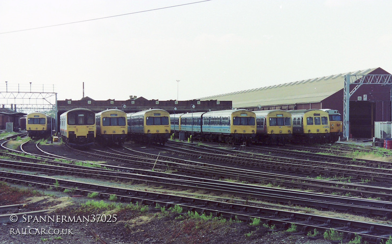 Class 101 DMU at Longsight depot