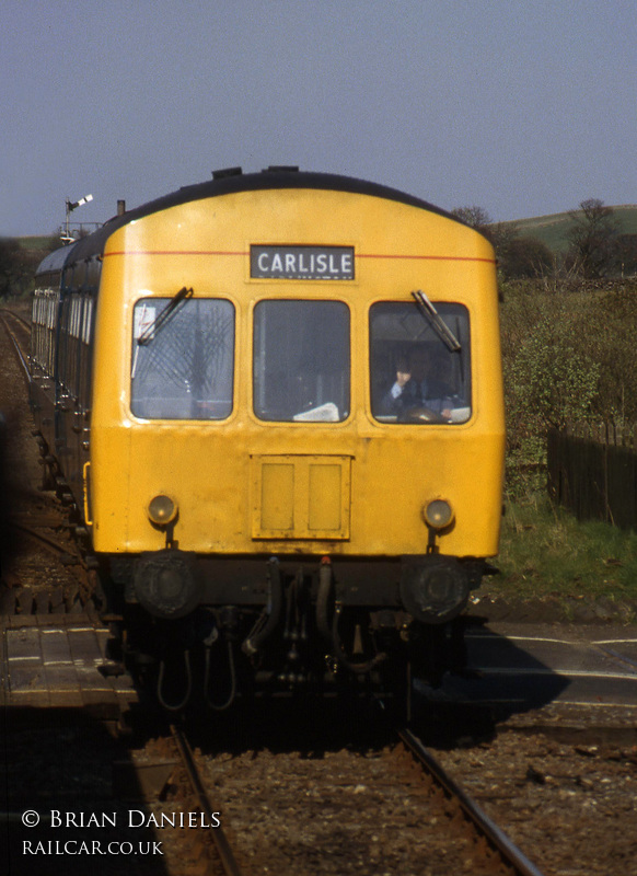 Class 101 DMU at Low Row Crossing, Brampton