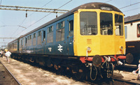 Class 104 DMU at Bescot depot