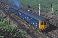 Class 104 DMU at Farington Curve Junction