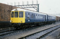 Class 104 DMU at Longsight depot