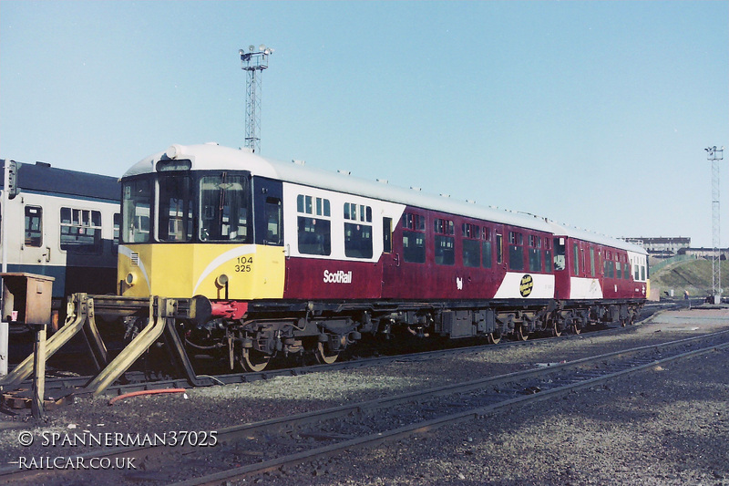 Class 104 DMU at Eastfield depot