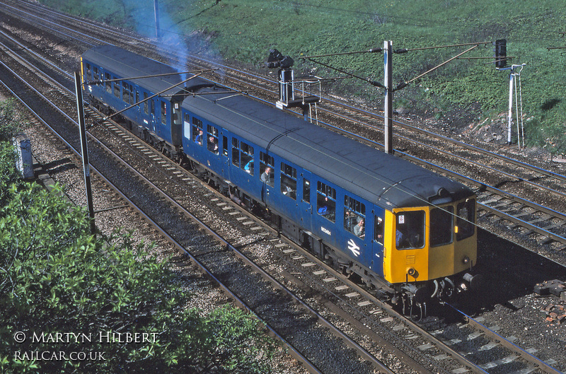 Class 104 DMU at Farington Curve Junction