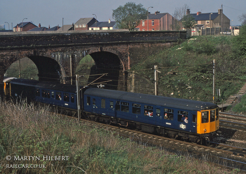 Class 104 DMU at Farington Curve Junction