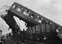 Cravens DMBS M50783 (right) and DMCL M51780 (left) after colliding with a ballast train at Singleton Bank (near Weeton) on 16 July 1961 while working the 8.50am Colne to Fleetwood service. Image taken from the accident report.