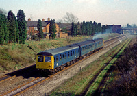 Class 105 DMU at Bentley Heath