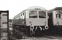 Class 105 DMU at Stratford depot