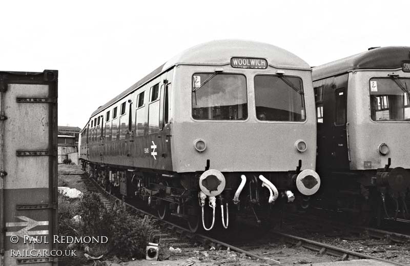 Class 105 DMU at Stratford depot