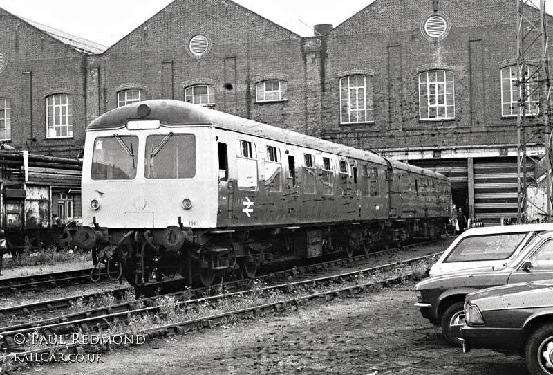 Class 105 DMU at Stratford depot