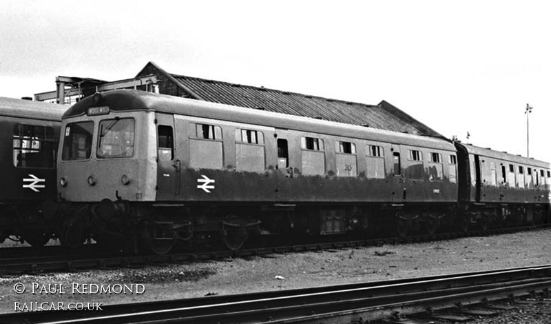 Class 105 DMU at Stratford depot