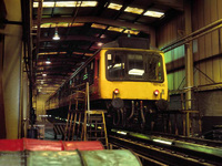 Class 107 DMU at Ayr depot